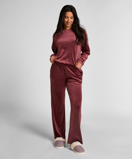 Pantalon de pyjama velours - Rouge