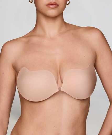 Soutien-gorge autocollant coupe basse - Beige
