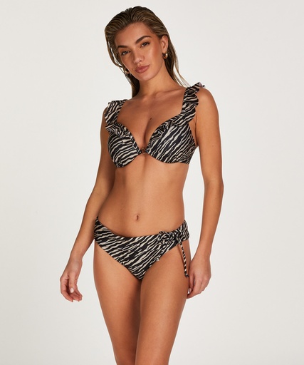 Zebra Rio Bikini Bottoms - Brown
